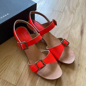 A Détacher Heeled Buckle Leather Sandal